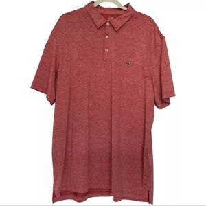 Vineyard Vines Red Polo Shirt performance Style 2X